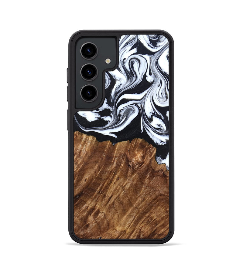 Galaxy S24 Wood Phone Case - Alec (Black & White, 827624)