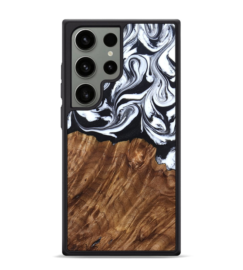 Galaxy S24 Ultra Wood Phone Case - Alec (Black & White, 827624)