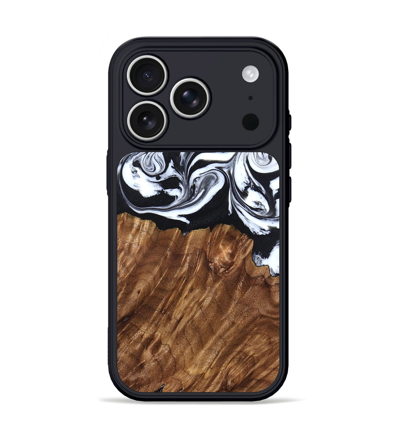 iPhone 17 Pro Wood Phone Case - Alec (Black & White, 827624)