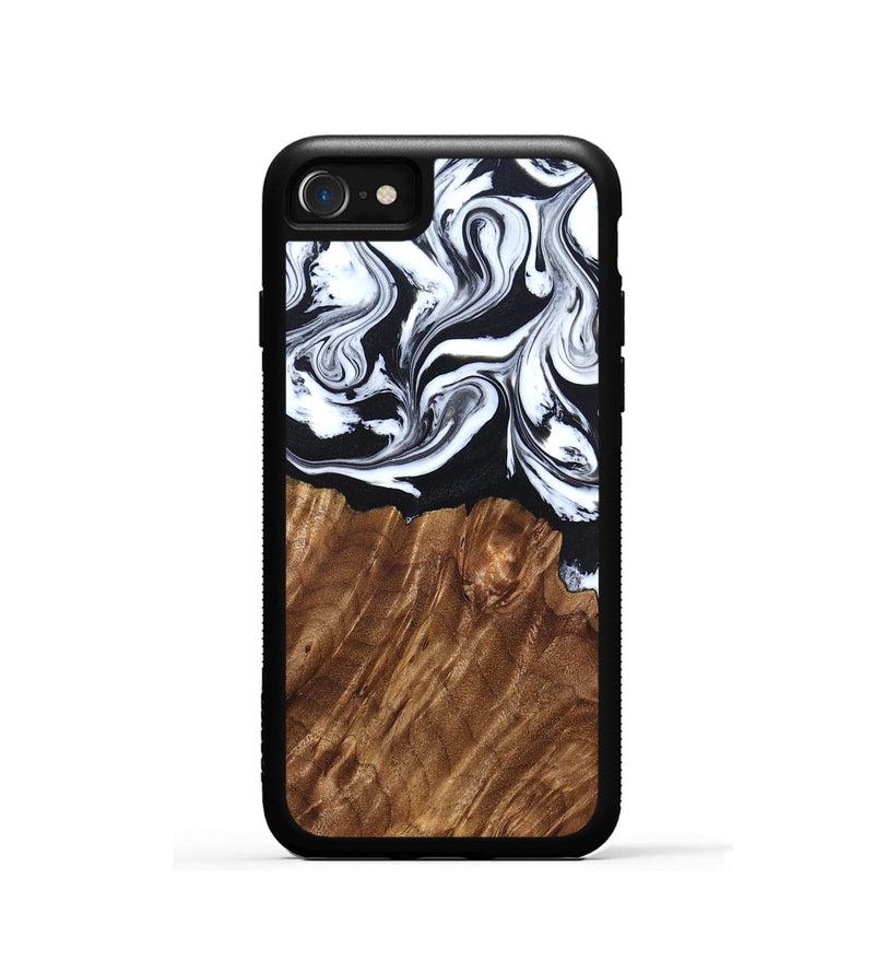 iPhone SE Wood Phone Case - Alec (Black & White, 827624)