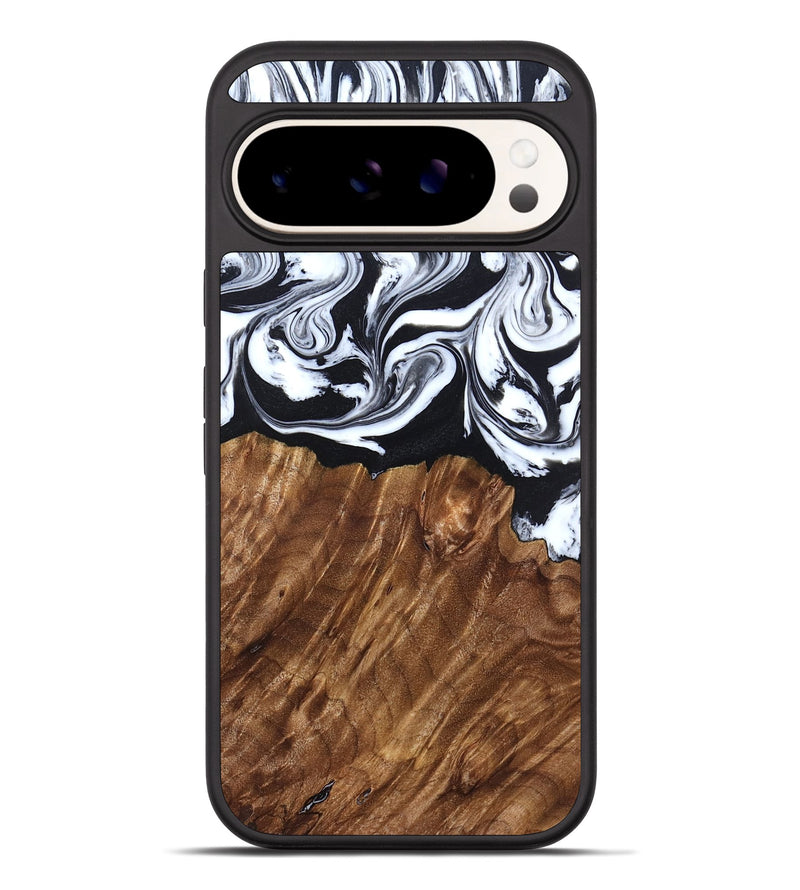 Pixel 10 Pro XL Wood Phone Case - Alec (Black & White, 827624)