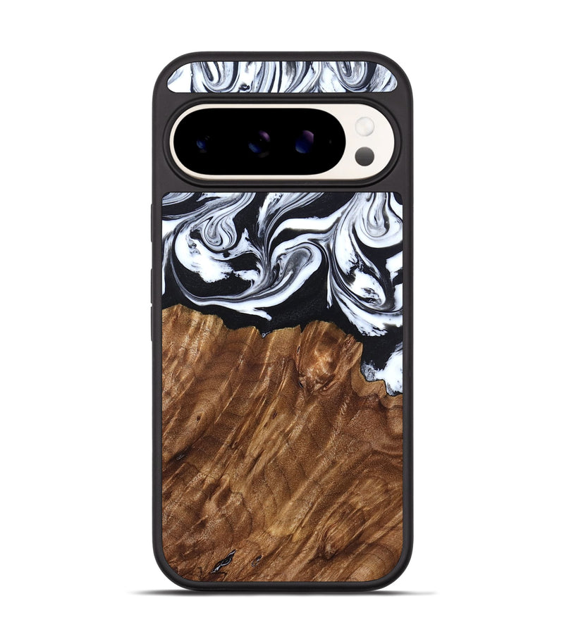 Pixel 9 Wood Phone Case - Alec (Black & White, 827624)