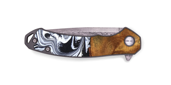 EDC Wood Pocket Knife - Indie (Black & White, 827625)