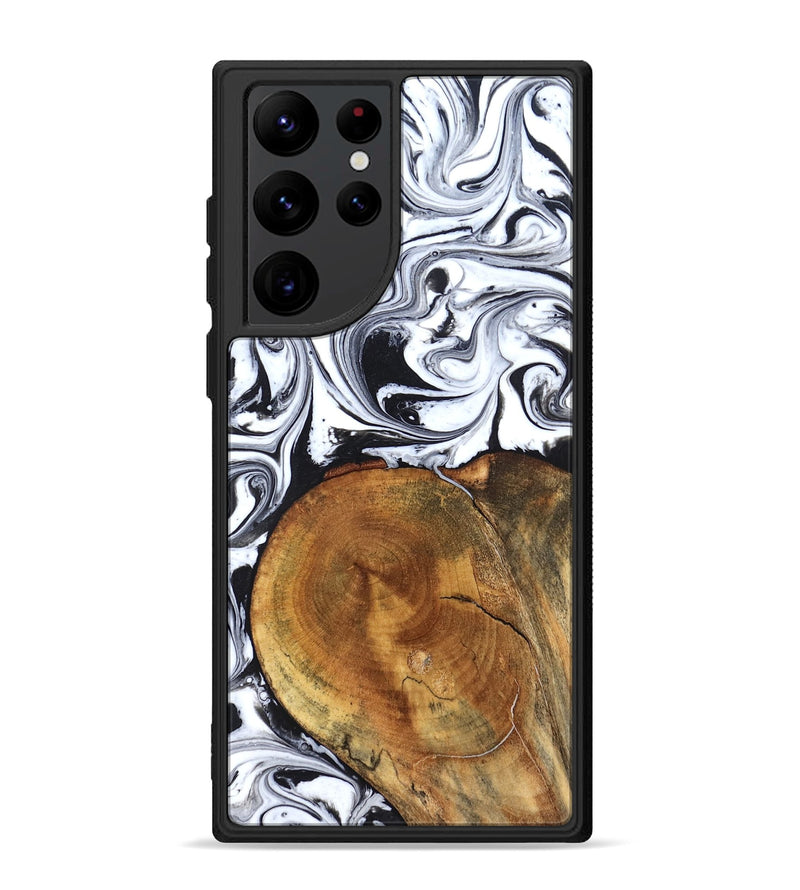 Galaxy S22 Ultra Wood Phone Case - Indie (Black & White, 827625)