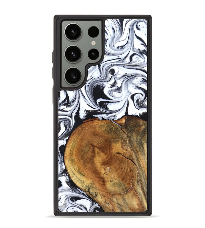 Galaxy S23 Ultra Wood Phone Case - Indie (Black & White, 827625)