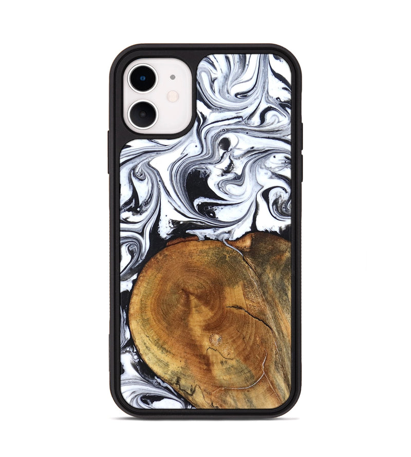 iPhone 11 Wood Phone Case - Indie (Black & White, 827625)