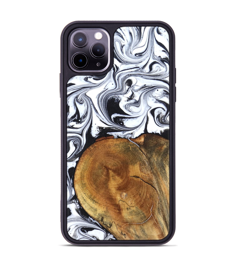 iPhone 11 Pro Max Wood Phone Case - Indie (Black & White, 827625)