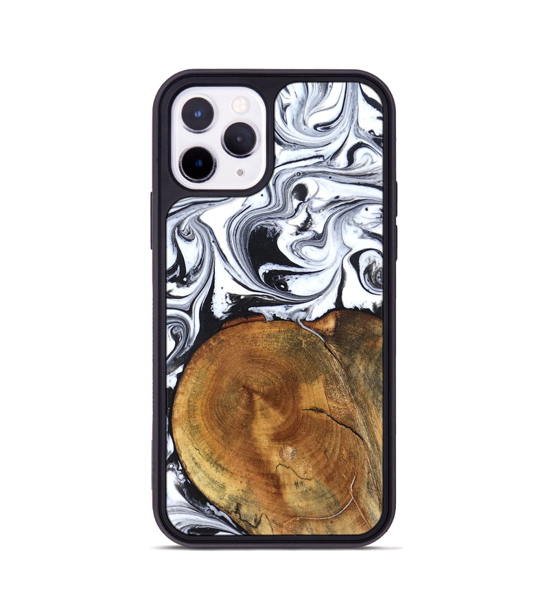 iPhone 11 Pro Wood Phone Case - Indie (Black & White, 827625)