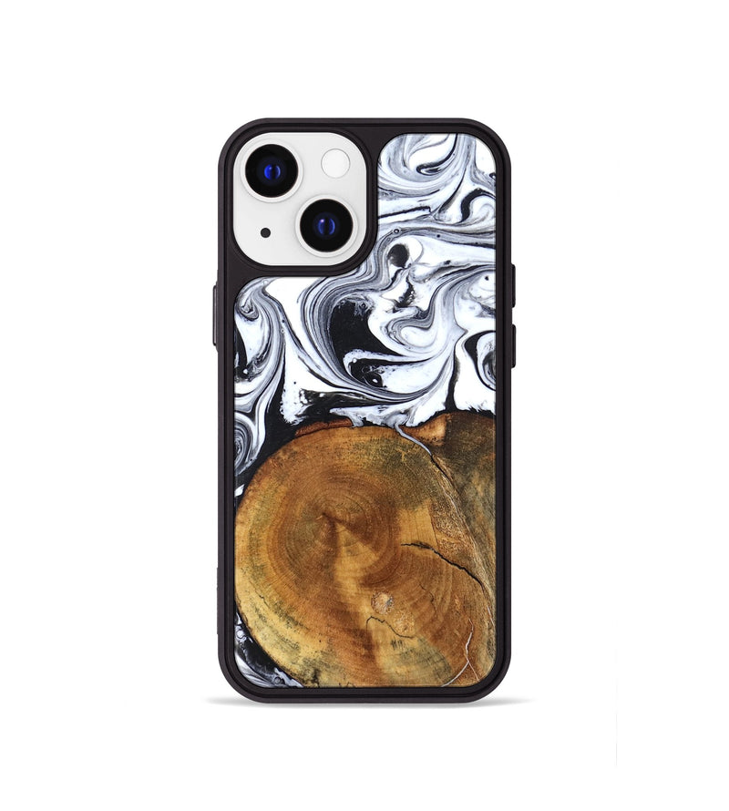 iPhone 13 mini Wood Phone Case - Indie (Black & White, 827625)