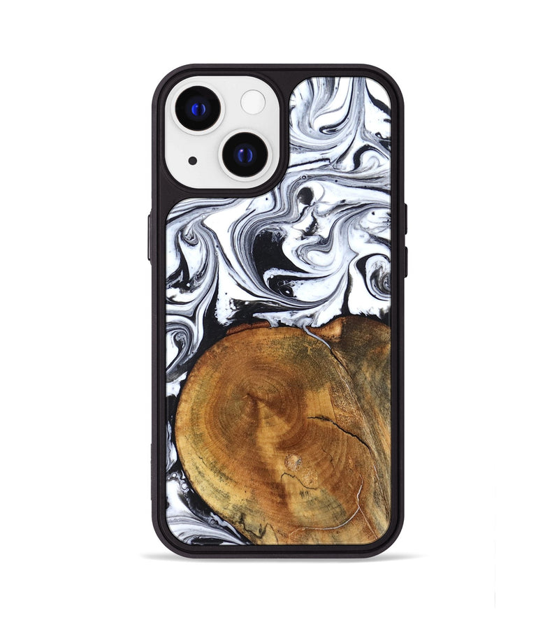 iPhone 13 Wood Phone Case - Indie (Black & White, 827625)