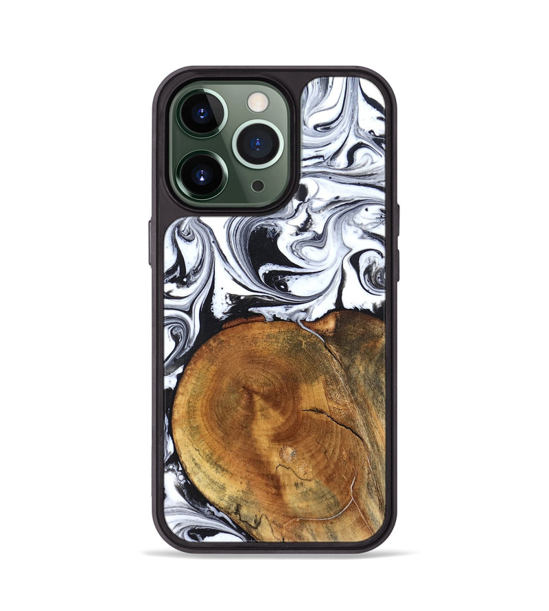 iPhone 13 Pro Wood Phone Case - Indie (Black & White, 827625)
