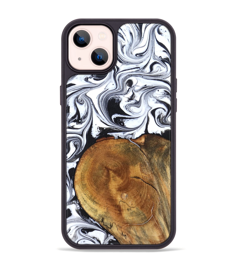 iPhone 14 Plus Wood Phone Case - Indie (Black & White, 827625)