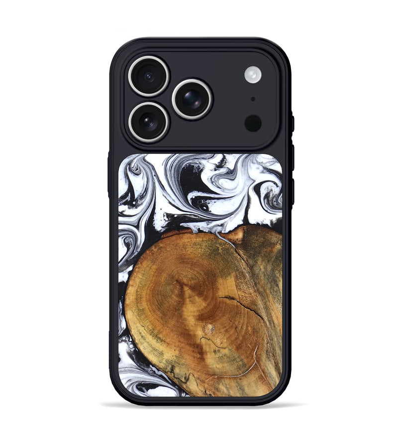 iPhone 17 Pro Wood Phone Case - Indie (Black & White, 827625)