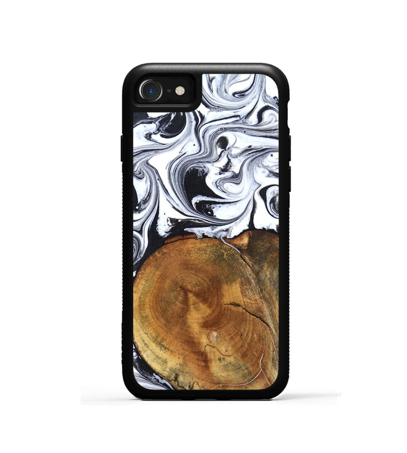 iPhone SE Wood Phone Case - Indie (Black & White, 827625)