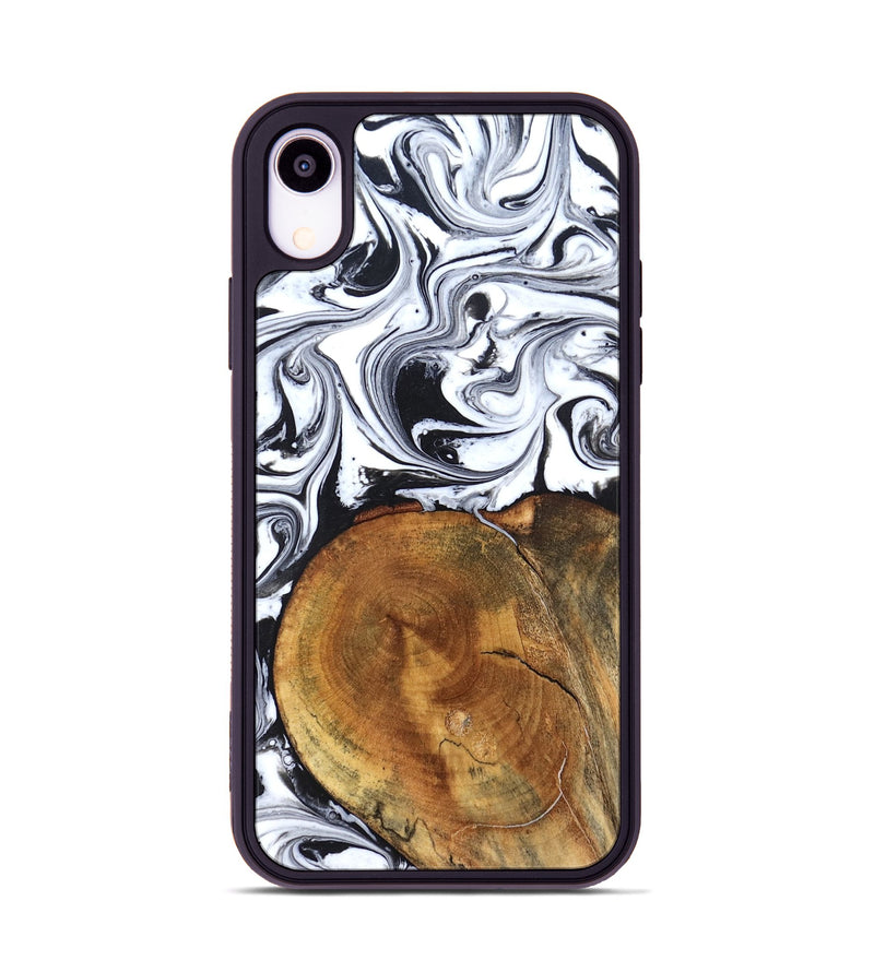 iPhone Xr Wood Phone Case - Indie (Black & White, 827625)