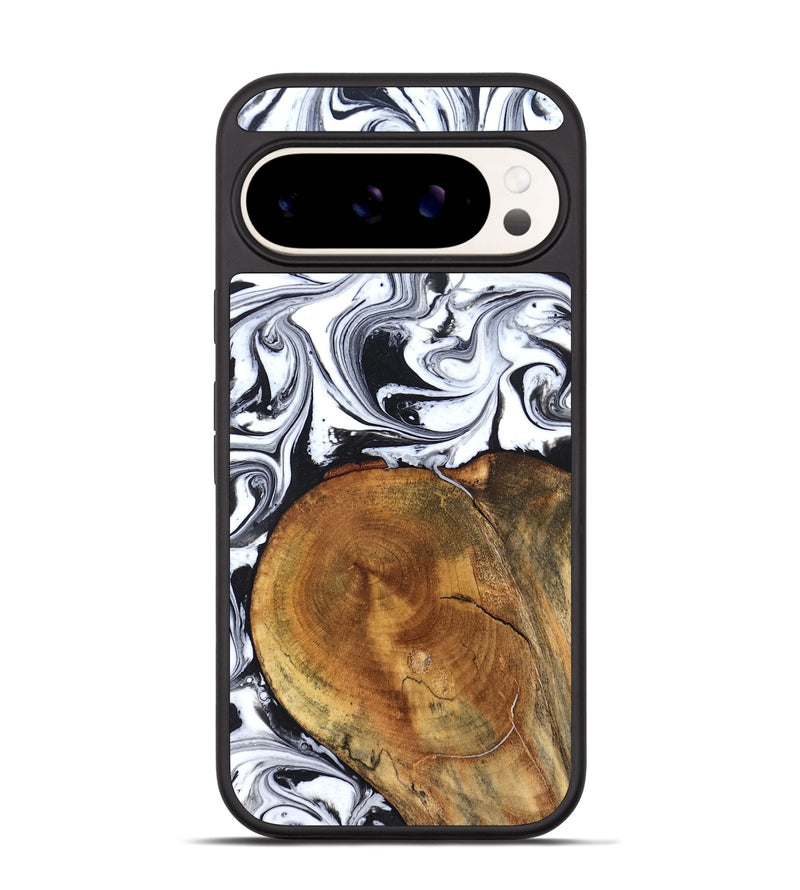 Pixel 9 Wood Phone Case - Indie (Black & White, 827625)