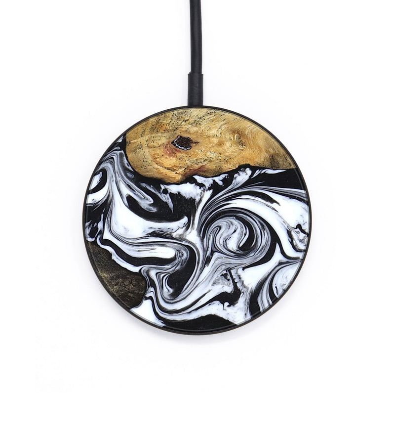 Circle Wood Wireless Charger - Qiana (Black & White, 827626)