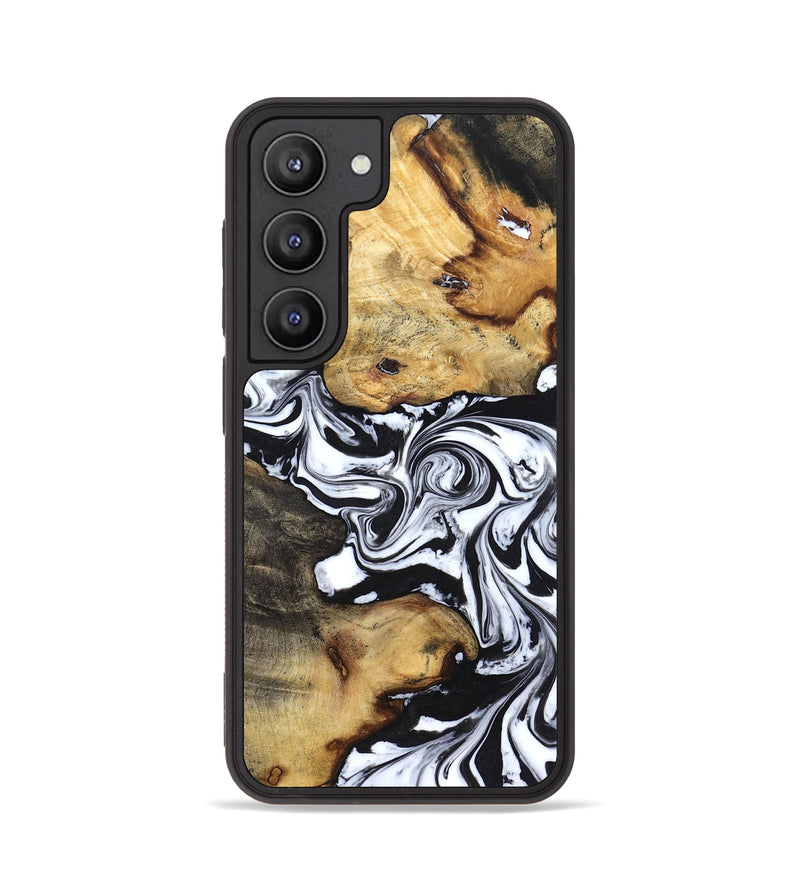 Galaxy S23 Wood Phone Case - Qiana (Black & White, 827626)