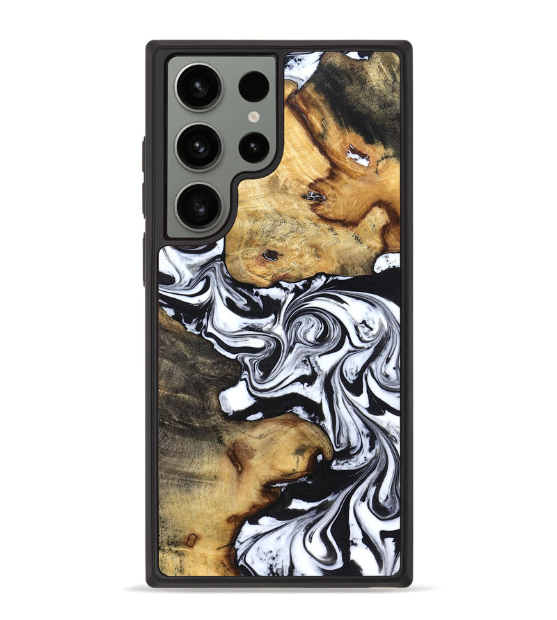 Galaxy S23 Ultra Wood Phone Case - Qiana (Black & White, 827626)