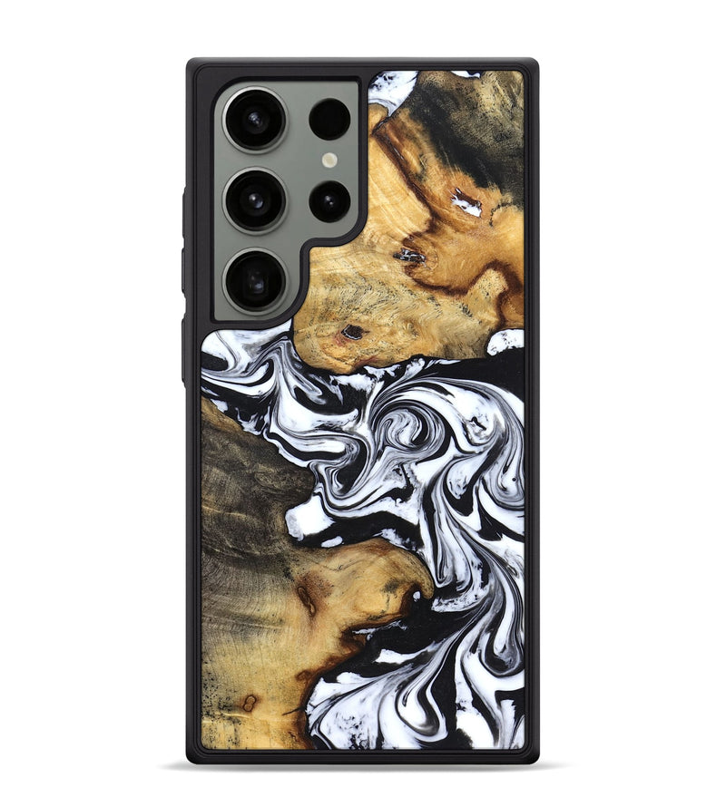 Galaxy S24 Ultra Wood Phone Case - Qiana (Black & White, 827626)