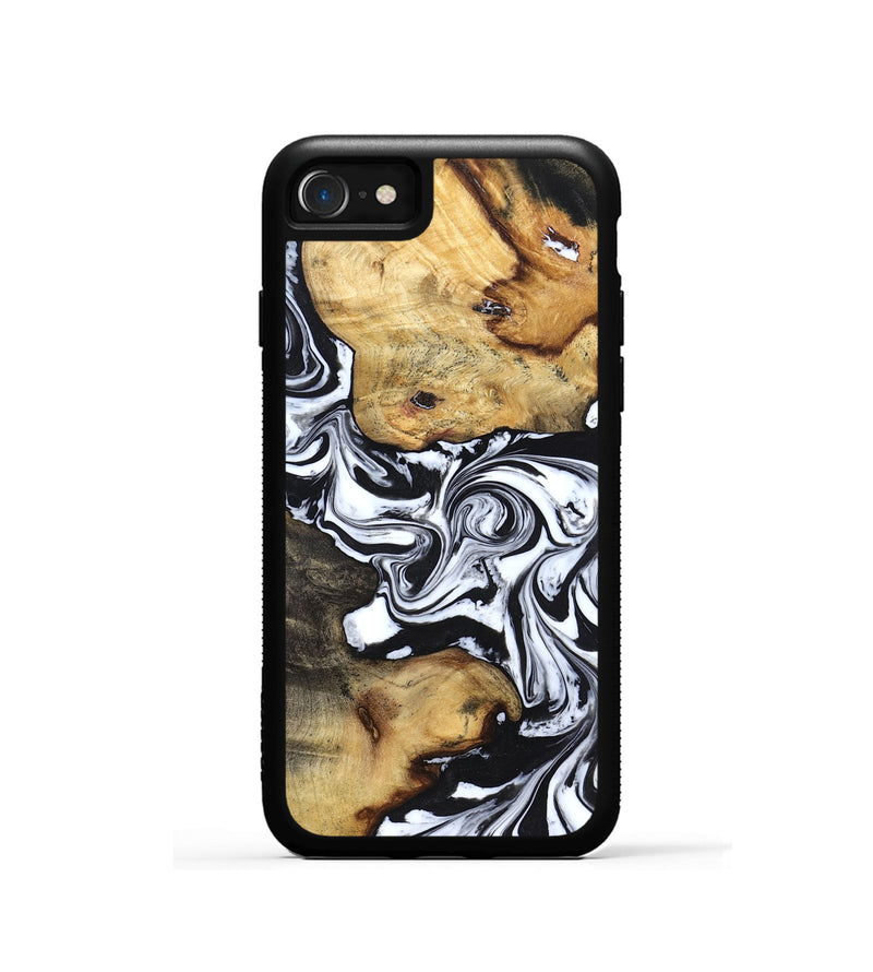 iPhone SE Wood Phone Case - Qiana (Black & White, 827626)