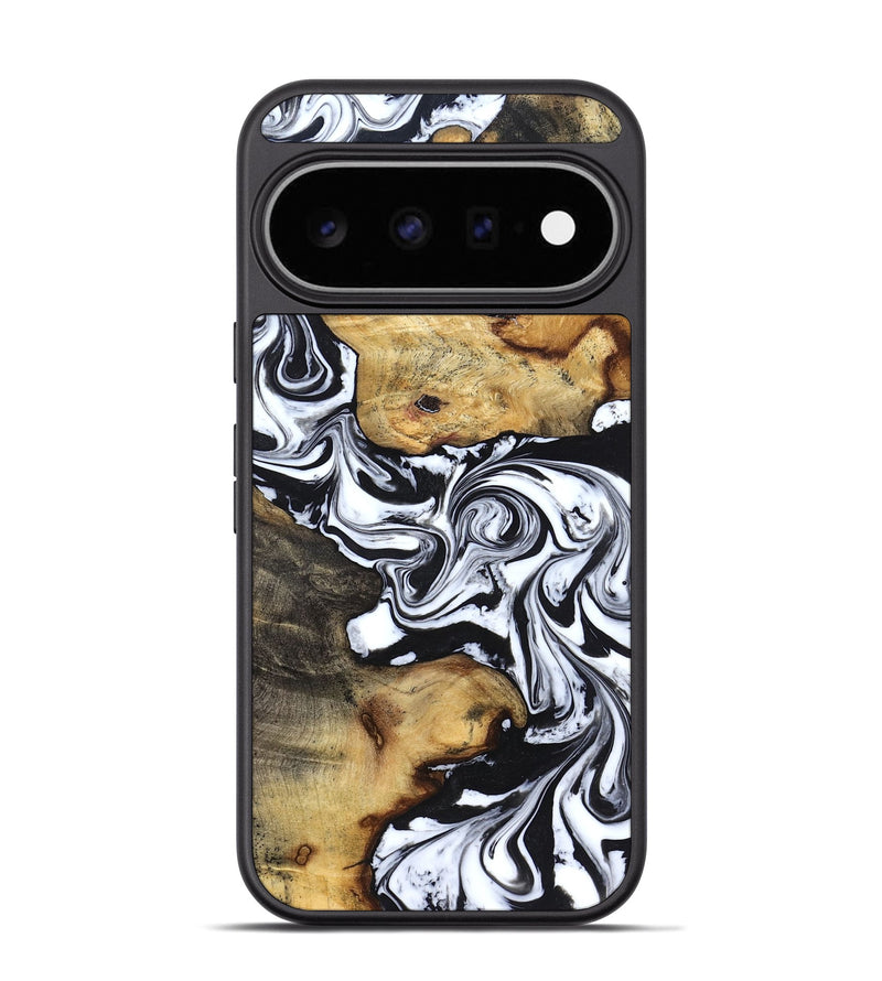 Pixel 11 Pro Wood Phone Case - Qiana (Black & White, 827626)