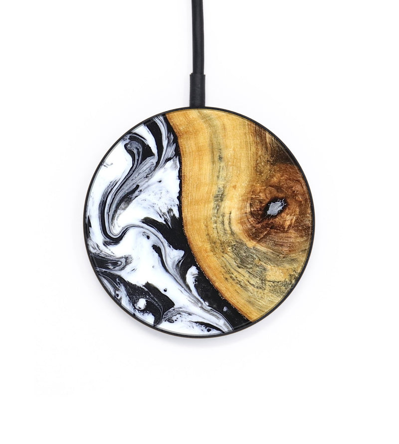 Circle Wood Wireless Charger - Ariyah (Black & White, 827627)