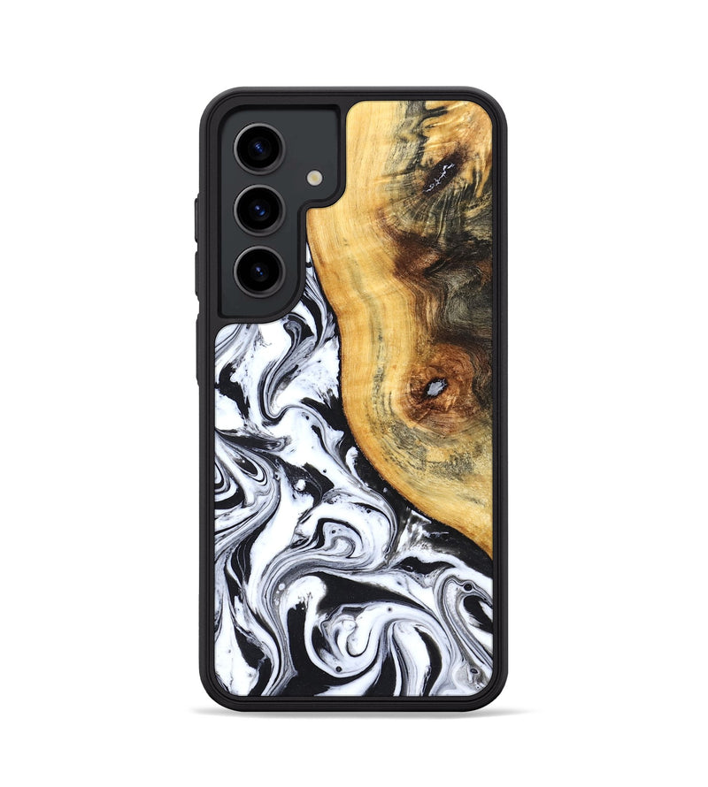 Galaxy S24 Wood Phone Case - Ariyah (Black & White, 827627)