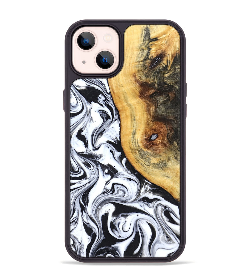 iPhone 14 Plus Wood Phone Case - Ariyah (Black & White, 827627)