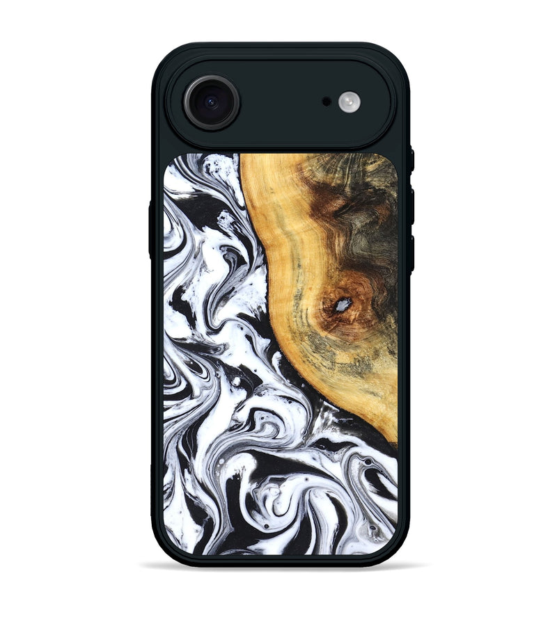 iPhone 17 Air Wood Phone Case - Ariyah (Black & White, 827627)