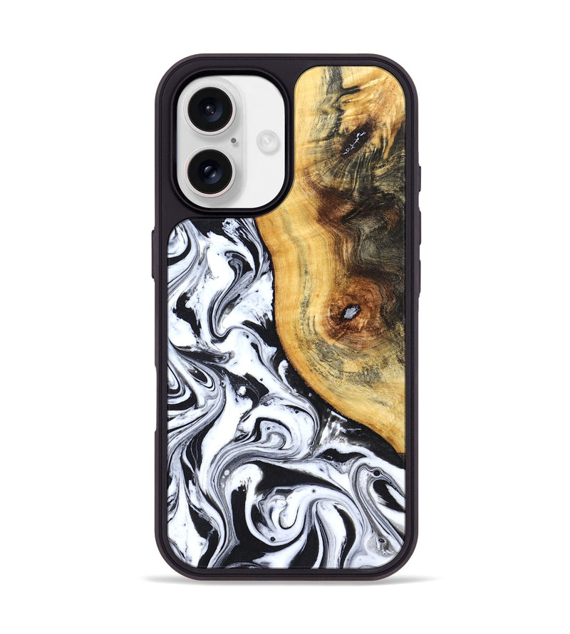 iPhone 17 Wood Phone Case - Ariyah (Black & White, 827627)
