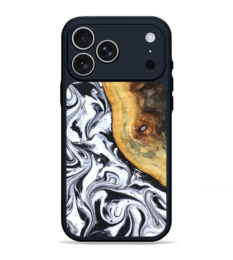 iPhone 17 Pro Max Wood Phone Case - Ariyah (Black & White, 827627)
