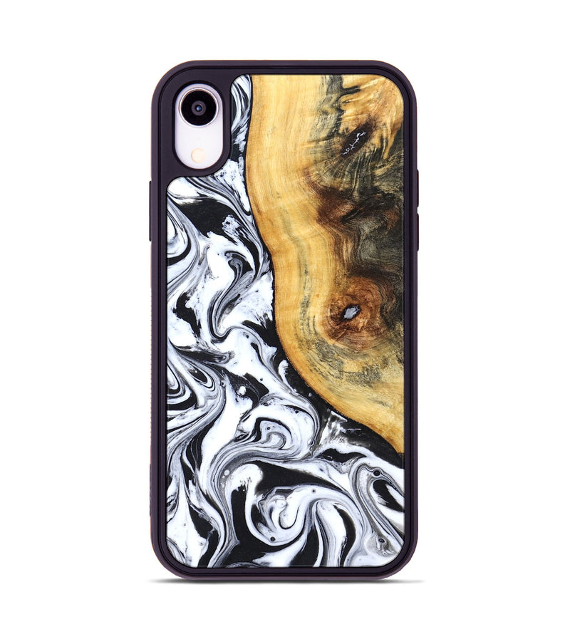 iPhone Xr Wood Phone Case - Ariyah (Black & White, 827627)