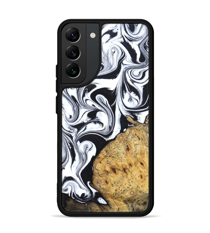 Galaxy S22 Plus Wood Phone Case - Shameka (Black & White, 827628)