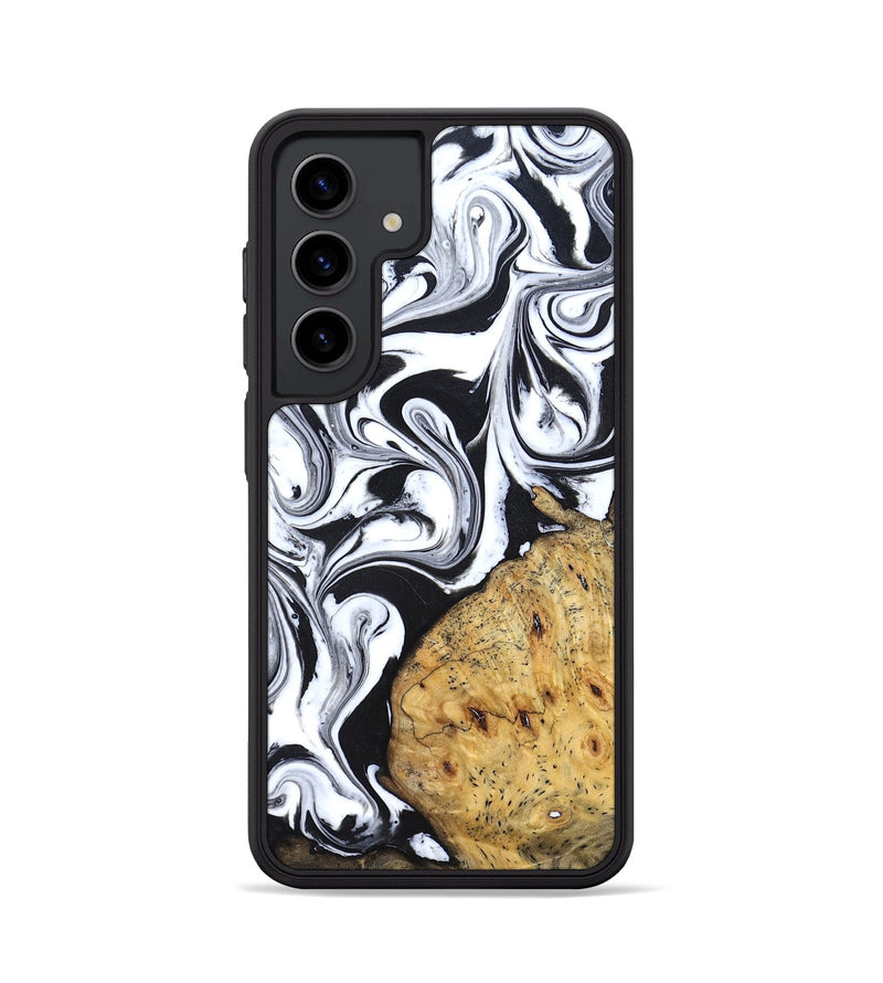 Galaxy S24 Wood Phone Case - Shameka (Black & White, 827628)