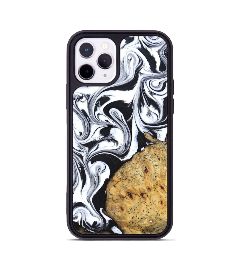 iPhone 11 Pro Wood Phone Case - Shameka (Black & White, 827628)