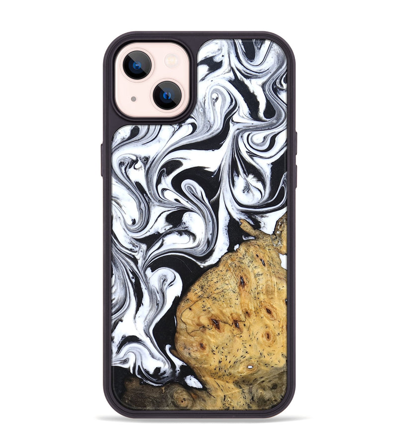 iPhone 14 Plus Wood Phone Case - Shameka (Black & White, 827628)