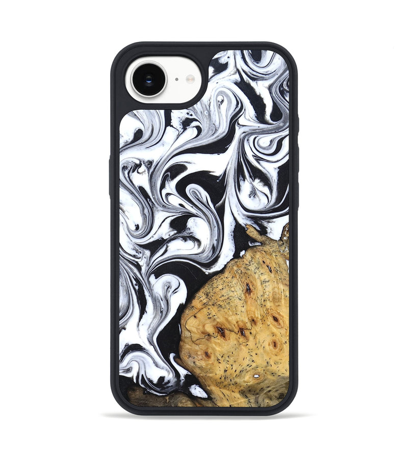 iPhone 16e Wood Phone Case - Shameka (Black & White, 827628)