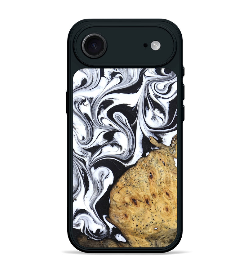 iPhone 17 Air Wood Phone Case - Shameka (Black & White, 827628)