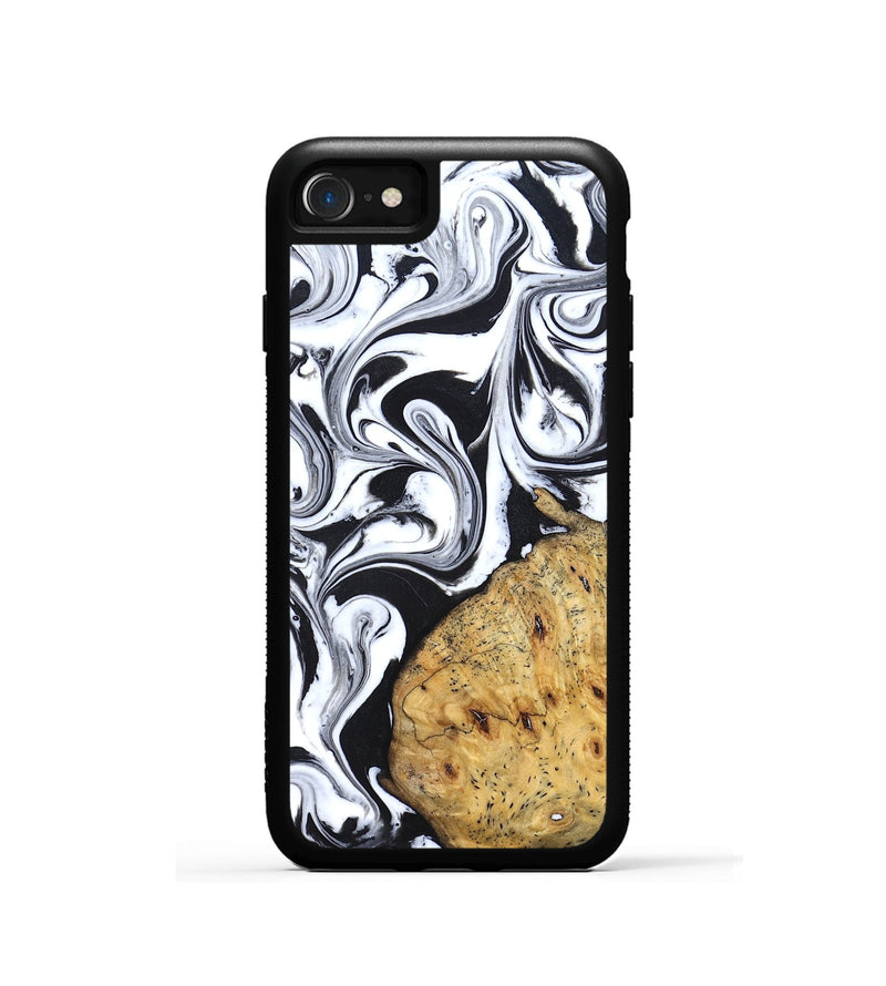 iPhone SE Wood Phone Case - Shameka (Black & White, 827628)