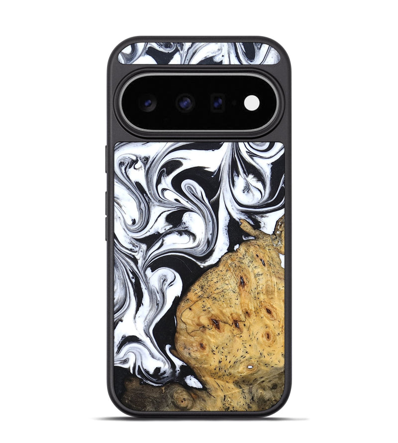 Pixel 11 Pro Wood Phone Case - Shameka (Black & White, 827628)