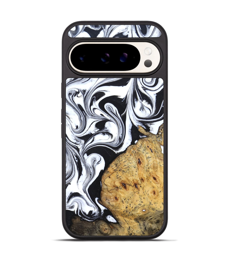 Pixel 9 Wood Phone Case - Shameka (Black & White, 827628)