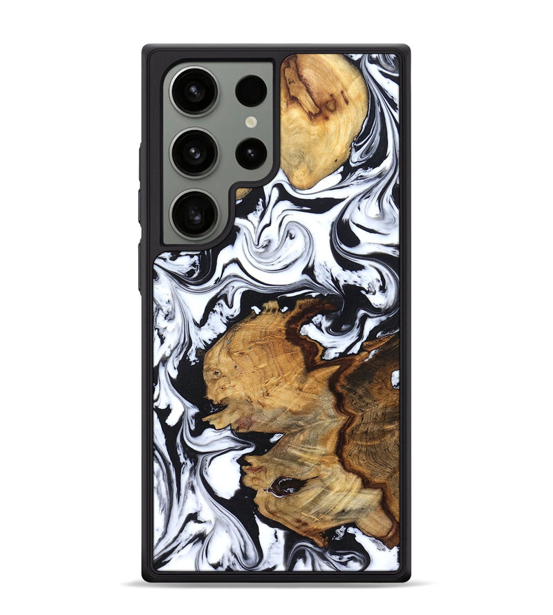 Galaxy S24 Ultra Wood Phone Case - Autumn (Black & White, 827629)