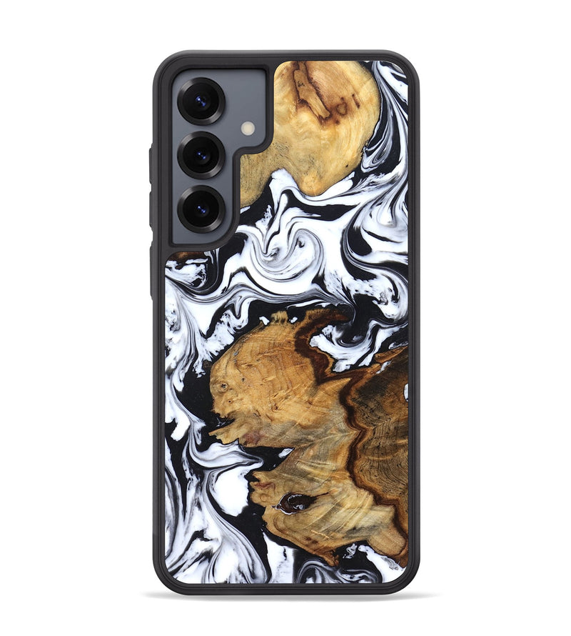 Galaxy S25 Plus Wood Phone Case - Autumn (Black & White, 827629)