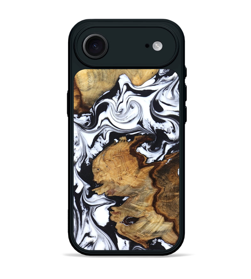 iPhone 17 Air Wood Phone Case - Autumn (Black & White, 827629)