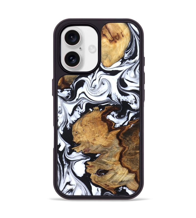 iPhone 17 Wood Phone Case - Autumn (Black & White, 827629)