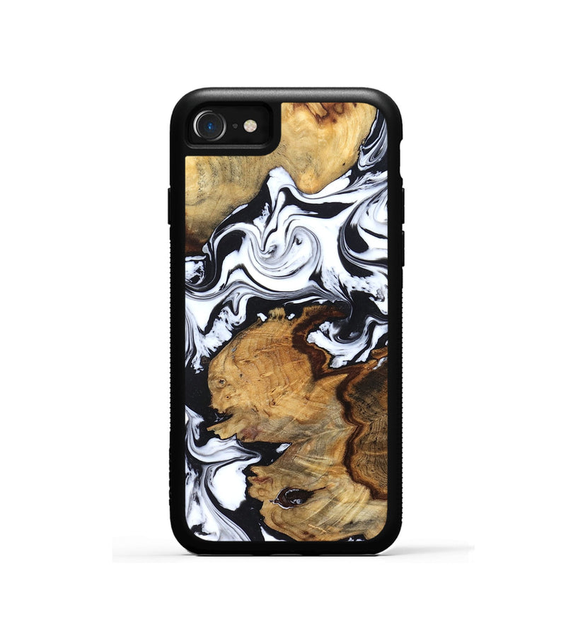 iPhone SE Wood Phone Case - Autumn (Black & White, 827629)