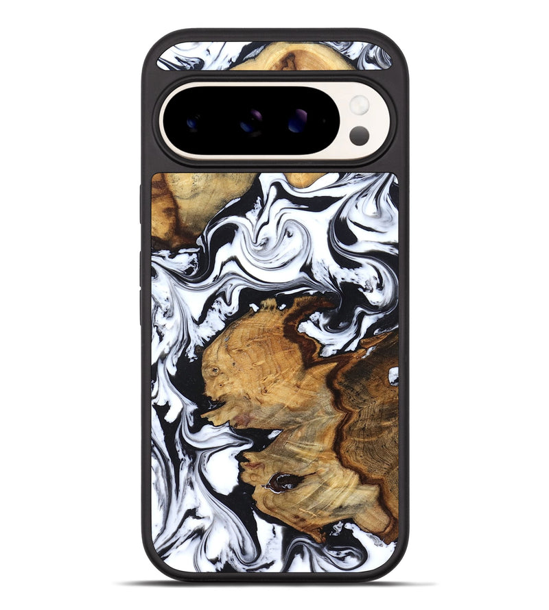 Pixel 10 Pro XL Wood Phone Case - Autumn (Black & White, 827629)