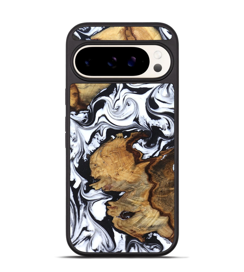 Pixel 9 Pro Wood Phone Case - Autumn (Black & White, 827629)