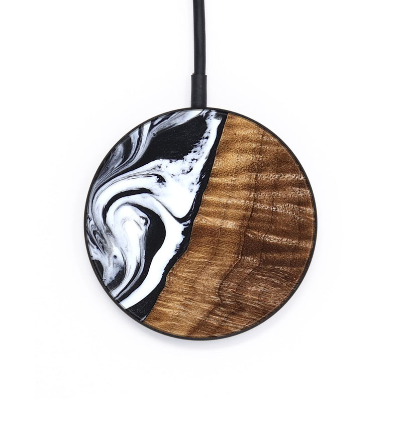 Circle Wood Wireless Charger - Lee (Black & White, 827630)